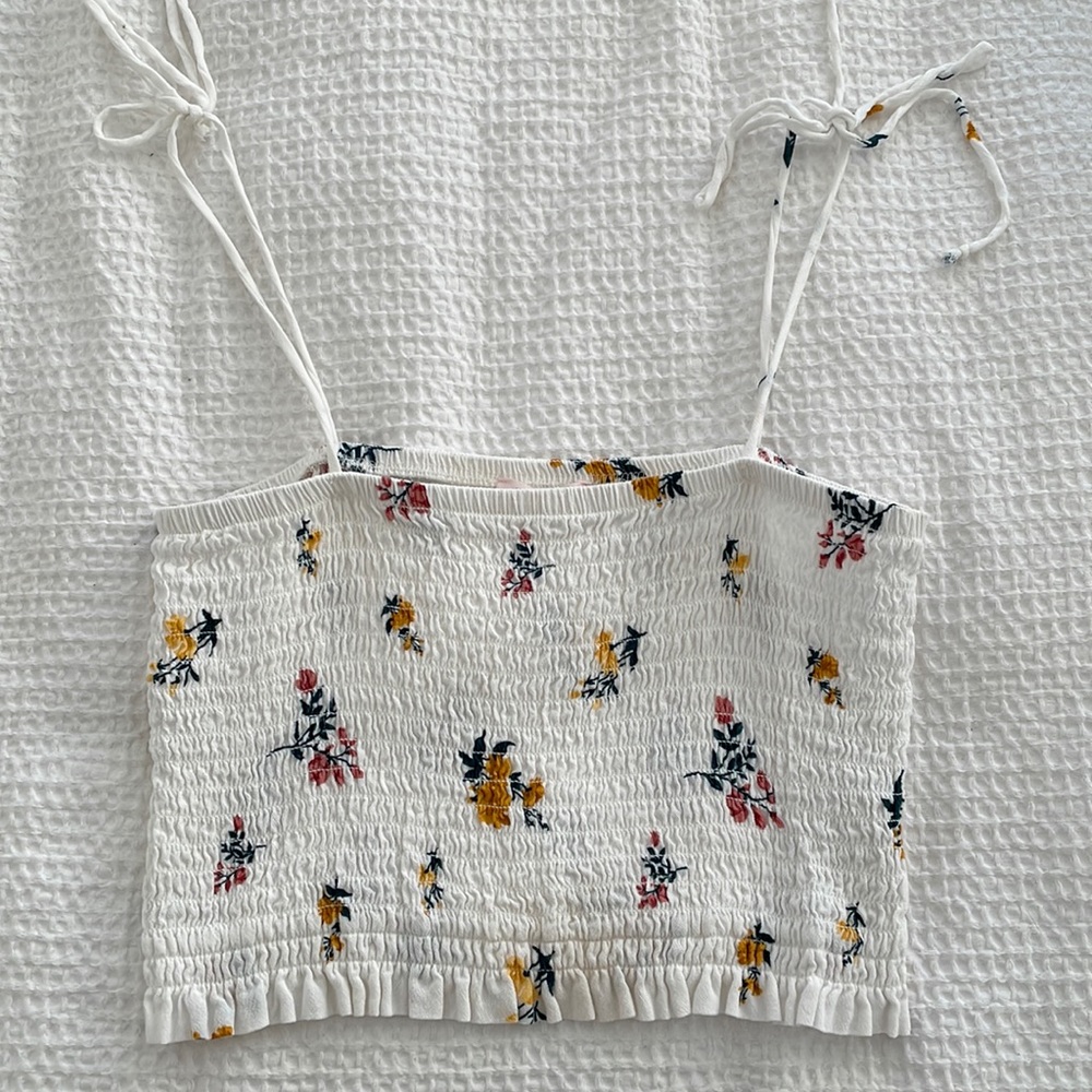 Lottie Moss floral crop top